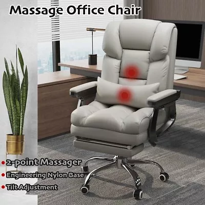 $139.95 • Buy Premium Massage Office Chair Premium PU Leather Recliner Computer Gaming Seat