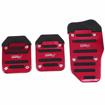 Racing Sport Red Pedal Cover Brake Clutch Accelerator AUTO Manual Transmission • $11.56