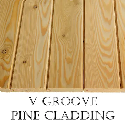 Pine Timber Cladding Matchboard Tongue & Groove V 9x95mm T&G Wood Paneling Panel • £36.49