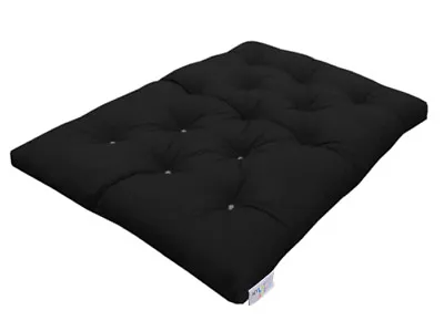 £152.99 • Buy MyLayabout Crumb Futon Mattress | Roll Out Guest Bed | Black | 190cm X 140cm