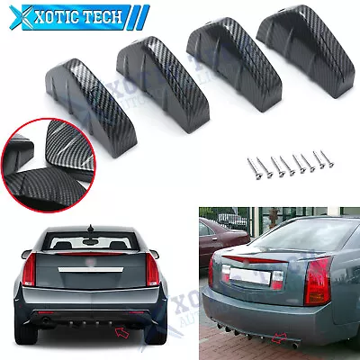 Carbon Fiber Texture Rear Bumper Fip Splitter Lips 4x For Cadillac Escalade CTS • $19.49