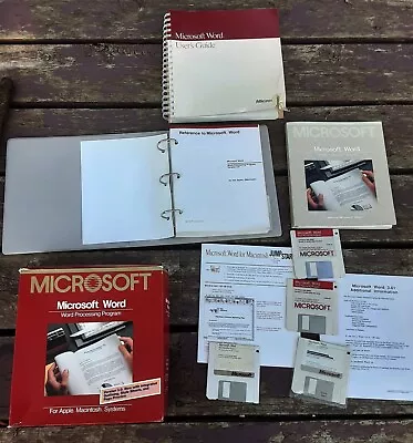 Vintage 1987 Microsoft Word 3.0 & 1988 4.0 For The Macintosh - 3.5  800k Disks • $129.99