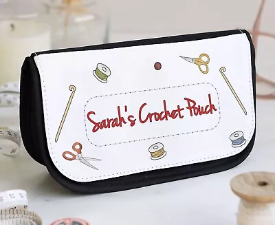 Personalised Crochet Hooks Needles Case Bag Pouch Gift Idea For Mum Her • £12.99