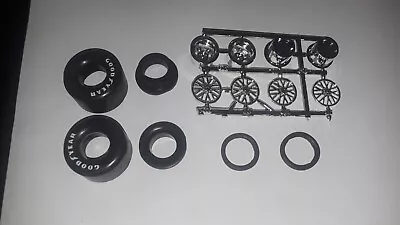 1/25 Scale Model Car Parts Dragster Wheels And Tires  PAD PRINTED • $10