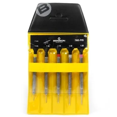 Bergeon 7965-P05 Set Of 5 Stainless Steel Watchmakers Screwdrivers - HS7965-P05 • $198.22