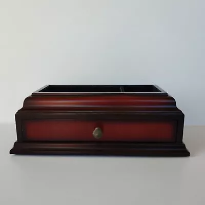 Bombay Co. Wood Valet Jewelry Box Dresser Desk Organizer Caddy With Drawer Vtg • $19.92