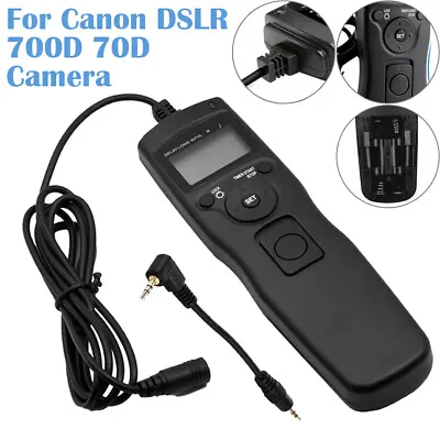 Remote Timer Shutter Time Lapse Intervalometer UK For Canon DSLR 700D 70D Camera • £15.99