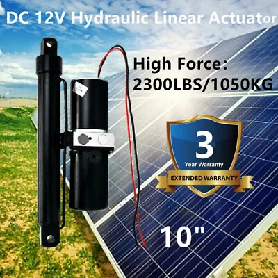 DC 12V 10  Mini Hydraulic Power Unit Electric Linear Actuator 2300lb High Force • $218.99