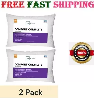 Mainstays Comfort Complete Bed Pillow Standard/Queen - Best Price. • $10.30