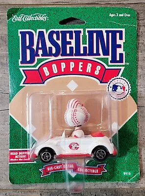 Mr. Red Cincinnati Reds Baseball 1995 Baseline Boppers Ertl Bobblehead Car • $25