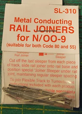 N Scale PECO Streamline SL-310  Metal Conducting  Rail Joiners   Code 80 & 55 • $5.75