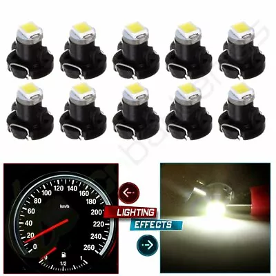 10x T3 Neo Wedge 1SMD LED Light Dashboard Panel Climate Lamps Light Bulbs White • $8.69