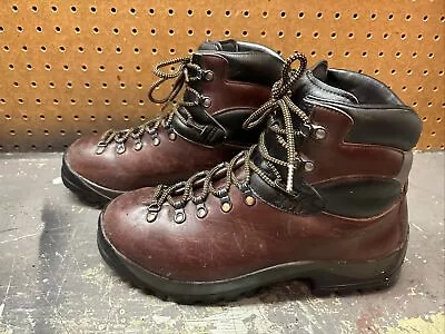 Men’s Brown Scarpa  Leather Hiking Boots Size 11.5 44.5 EU Made In Italy 66002 • $86.99