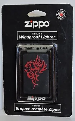 Vintage Zippo Full Size Windproof  Lighter 21067 BP Red HIDDEN DRAGON New • $14.95