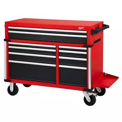 Milwaukee Tool Cabinet 46 Wx22.1 Dx38.7 H 10-Drawer W/4-Wheel+Tray Storage Chest • $1171.19