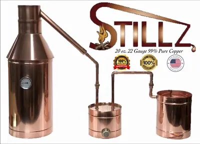 StillZ 6 Gallon Copper Moonshine Still+Thumper+Worm-Heavy 20oz Copper -Whiskey • $599