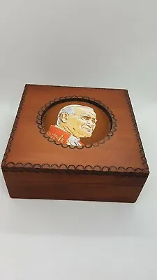 J J Cash Of Coventry Woven Image John Paul II Set In A Wooden Box Tatra Poland  • £12