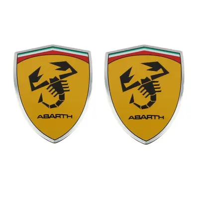 2x Scorpion Fender Body Side Emblem Badge For 124 125 595 695 Punto Bravo ABARTH • $16.14