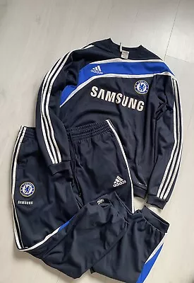 Vintage Chelsea 2009-2010 Adidas Training Tracksuit Jacket / Pants Man’s Size L • $120