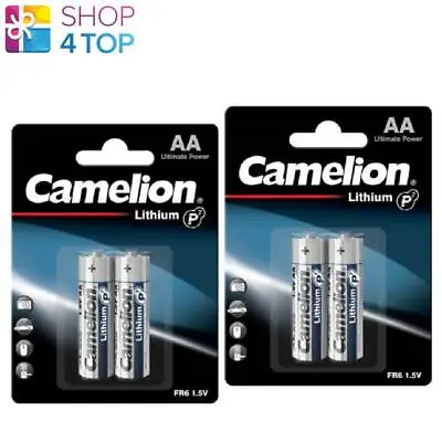 4 Camelion Aa Batteries Ultimate Puissance FR6 L91 1.5V 2BL Exp 2030 Neuf • $13.79