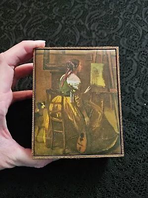 Vintage  The Artist's Studio By Corot  Musical Trinket Box (Music Does Not Play) • $50