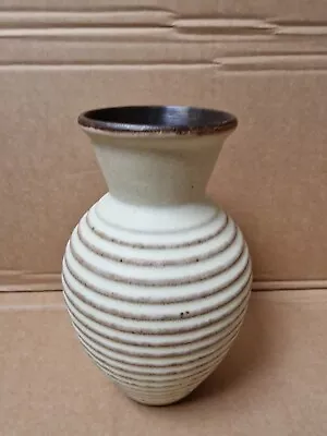 £14.95 • Buy Ribbed Vase By British Made Grayshott Pottery 1970s - 8¾ Inches High