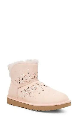 Ugg Australia Classic Galaxy Bling Mini Ankle Booties Pink Quartz 5 DEFECT New • $59.99