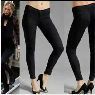 J Brand Super Skinny Skinny Pitch Low Rise Leggings Jeggings Jeans Black Stretch • $68.09