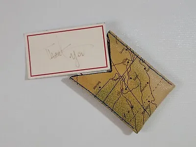 D'luxe Customs Vertical World Map Canvas Card Case Slide Pocket Holder  • $34.99