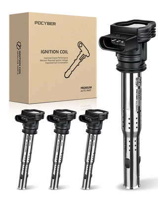 $64.99 • Buy Ignition Coils Pack Of 4 For Audi Quattro Volkswagen  Replaces OEM 07K905715F