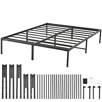 $140.99 • Buy VEVOR Queen Size Bed Frame 14 Inch Metal Bed Frame Platform 1500 Lbs Noise Free