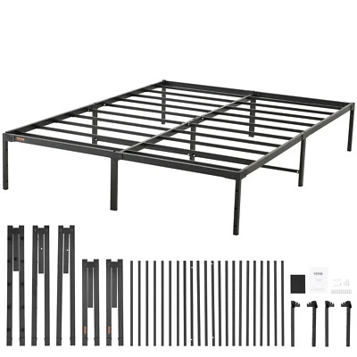 $140.99 • Buy VEVOR Queen Size Bed Frame 14 Inch Metal Bed Frame Platform 1500 Lbs Noise Free