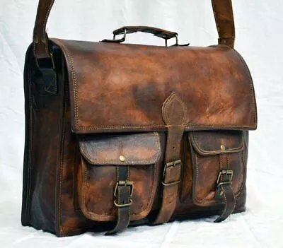 Men's Best Qulity Leather Laptop Briefcase Messenger Shoulder Satchel Bag • $89.91