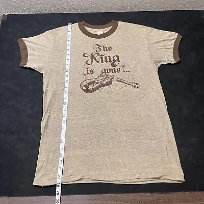 Elvis Presley 1970s Vintage Ringer Shirt 70's Rock Soul RB King Is Gone Gibson • $129