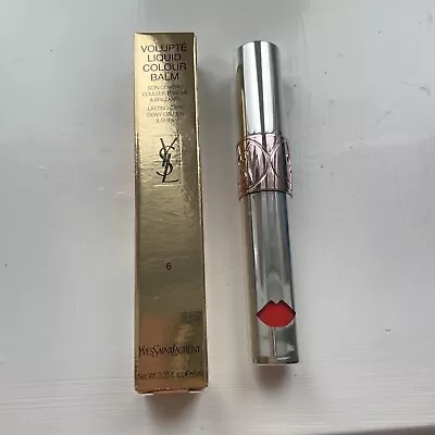 YSL VOLUPTE LIQUID COLOUR BALM NUMBER 6 Undress Me Coral New With Box  • £9