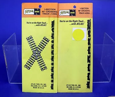 Lot Of 2 Atlas N Scale 60 Degree Crossing Crossover Tracks 2568 • $9.99