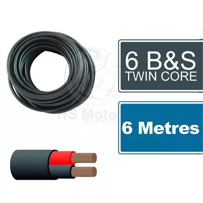 6 B&S Twin Core Cable 6 Metre Length • $75