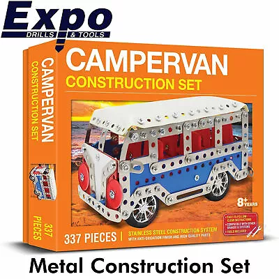 CAMPER VAN Stainless Steel Construction Set 348 Pieces Metal Kit CHP0011 • £24.99