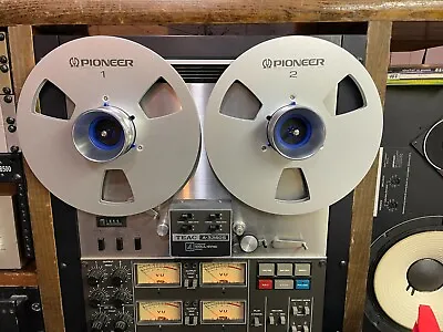 PAIR Pioneer SILVER NAB 10.5  Reels AND Silver Hub Adapters Also For AKAI Teac • $169