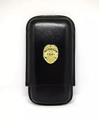 Law Enforcement 3-Finger Cigar Case – Leather Cigar Case • $34.95