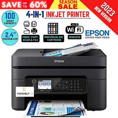 $245.27 • Buy Epson Printer Inkjet Workforce WF-2850 4in1 Wireless Wifi USB Scanner Fax Copier