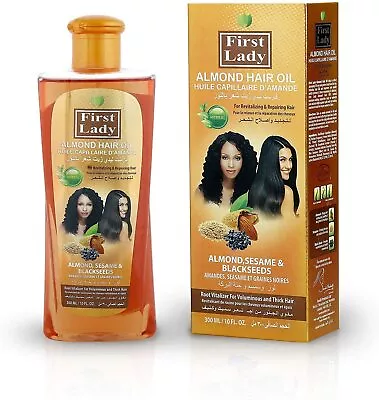 First Lady Herbal Almond Hair Oil 300ml With Sesame & Black Seed For Hair Repair • £7.95