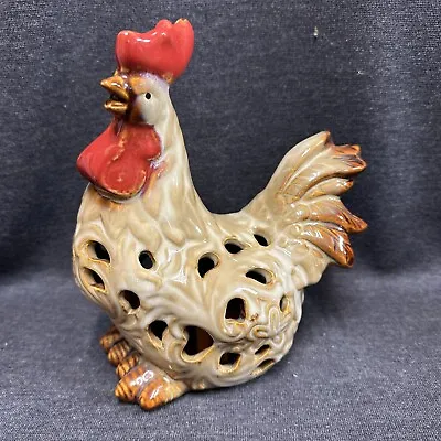 Vintage Rooster Ceramic - Farmhouse - Country - 8” Tall Excellent Condition • $12