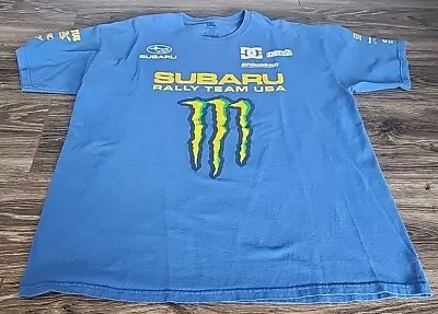 VTG DC Shoes Monster Energy Dave Mirra Subaru Rally Team USA Shirt Size XL • $49.99