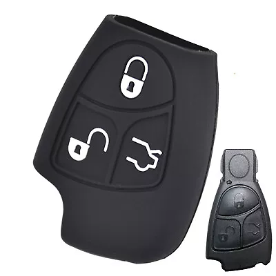 3 Buttons Silicone Key Fob Shell Cover Fits For MERCEDES BENZ Remote Case Holder • $6.18