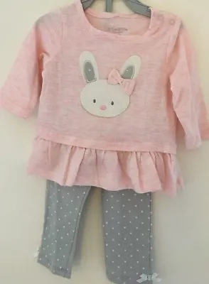 £12.99 • Buy Pink Rabbit 2 Piece Outfit Suit 3-6 Months By Kyle And Deena