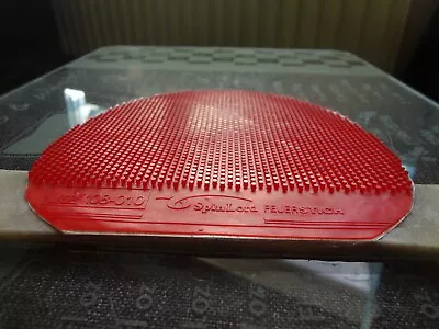 Used Table Tennis Rubber SPINLORD FEUERSTICH  W152mm X H154mm Made In Germany • £2.70