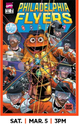 2022 Philadelphia Flyers Gritty Marvel Mini Poster  3/5/22 Sga • $14.99