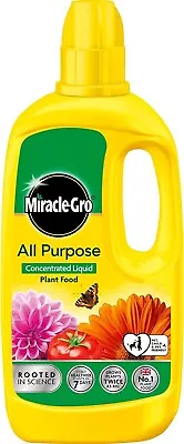 Miracle-gro Grow All Purpose Liquid Plant Food Feed Concentrated Fertiliser • £6.29