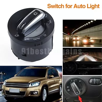 Chrome Euro Headlight Switch Fit For VW Jetta Golf MK5 MK6 GTI CC Passat • $13.98